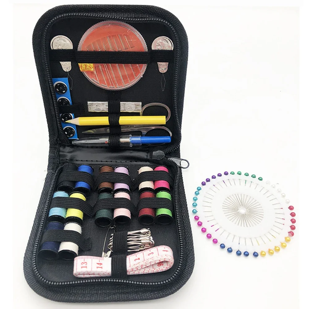 98pcs Travel Sewing Kit Needle Thread Tape Scissor Set Multi-Function  Quilting Stitching Embroidery Craft Tools 