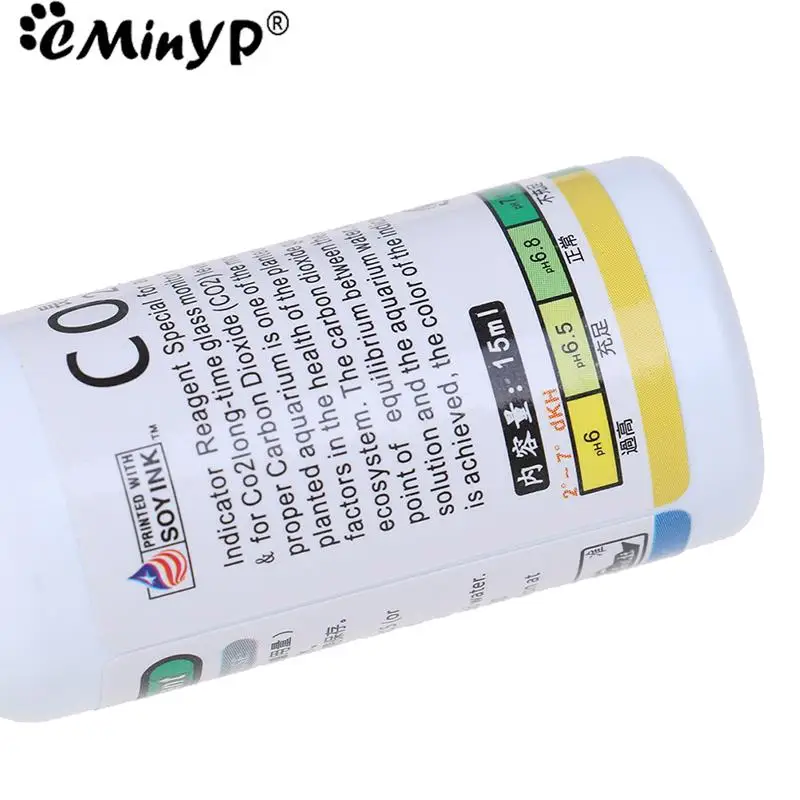 15ml Aquarium CO2 Indicator Solution Fish Tank Long-Term Monitor CO2 Test PH Liquid for Aquatic Plants (Used with Drop Checker)
