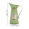 Rustic Metal Flower Vase Vintage Farmhouse Jug Vase Handle Galvanized Milk Jug Pitcher Retro Watering Can Flower Arrangement 4