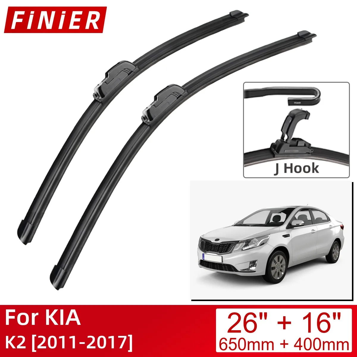 

Щетки стеклоочистителя для KIA K2 2011-2017, 26 + 16 дюймов