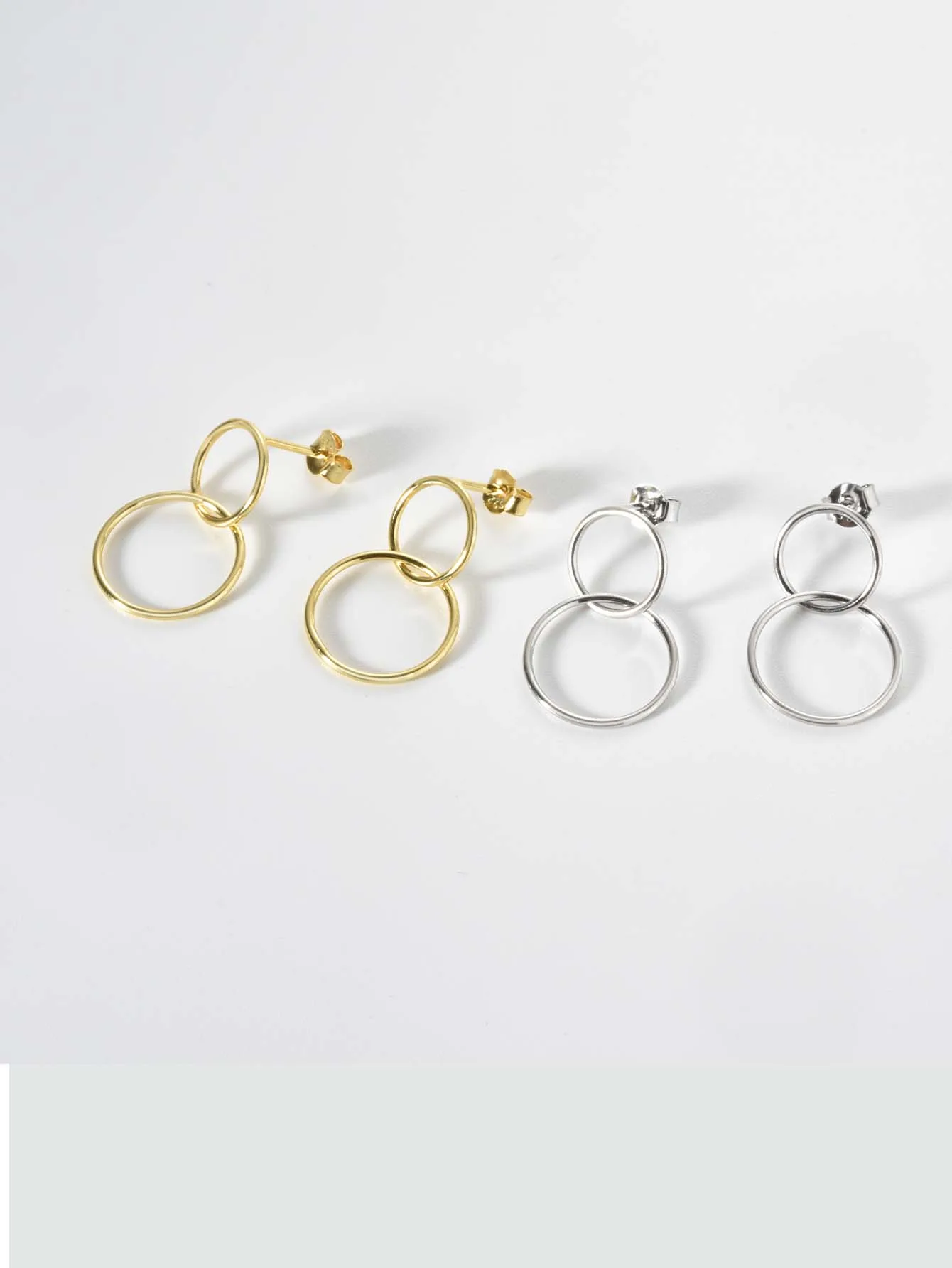 Drop Earrings 925 Sterling Silver Circle Drop Earring Clips For Women
