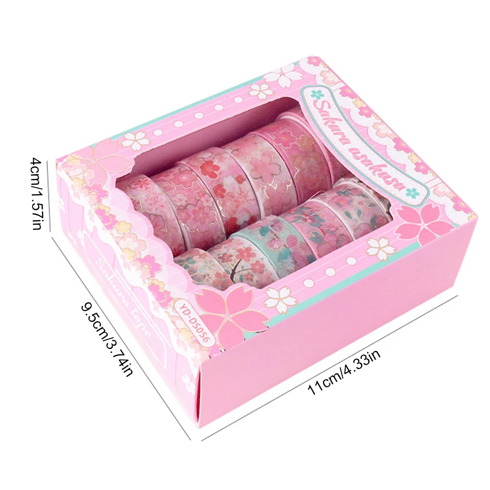 손 계정 재료 장식 테이프, 12 롤 빈티지 Washi 테이프 세트, 다목적 휴대용 접착 테이프, 선물 포장용