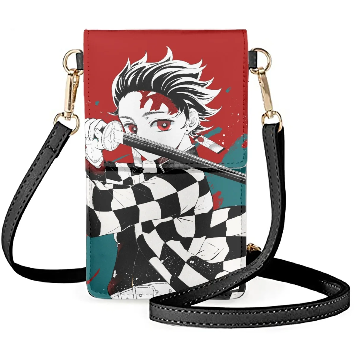 Coloranimal Hot Blood Anime Peripherals Demon Slayer Blade Personality Cute Lady Long Waterproof Wallet Mobile Phone Bag Cartera