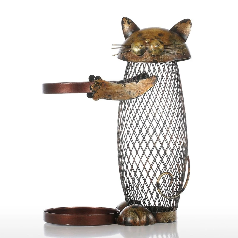 

for Cat Shaped Wine Bottle Bracket Metal Sculpture Wine Rack Holder Sculpture St