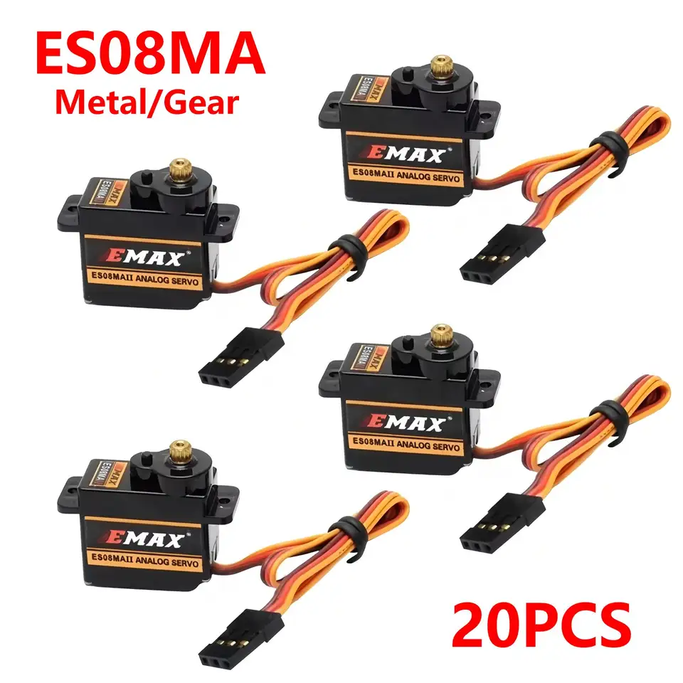 EMAX ES08MA ES08MAII 12g Mini Metal Gear Analog Servo for Rc Hobbies Car Boat Helicopter Airplane Rc Robot image 1