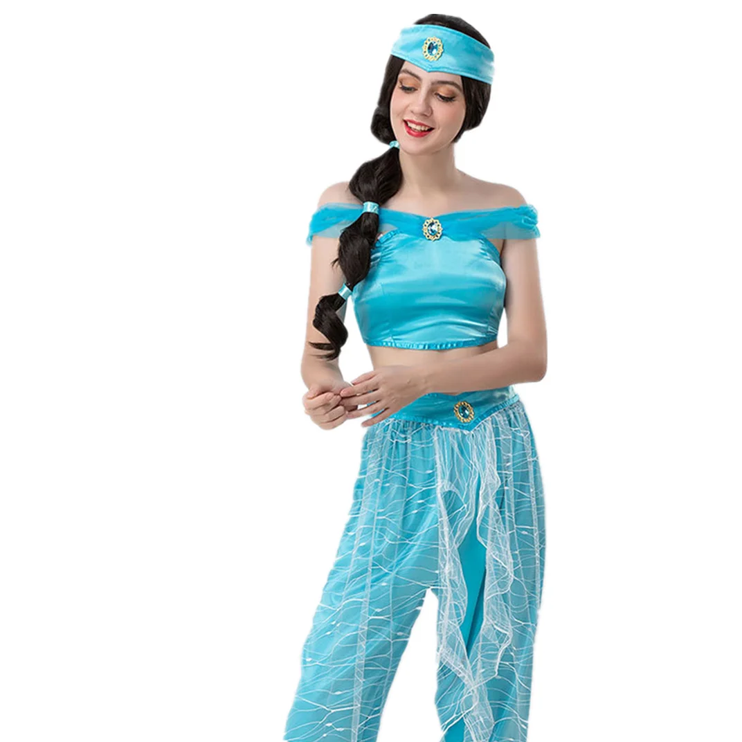 

Костюм принцессы жасмин для косплея на Хэллоуин костюм для танца живота Аладдин одежда сексуальный женский костюм