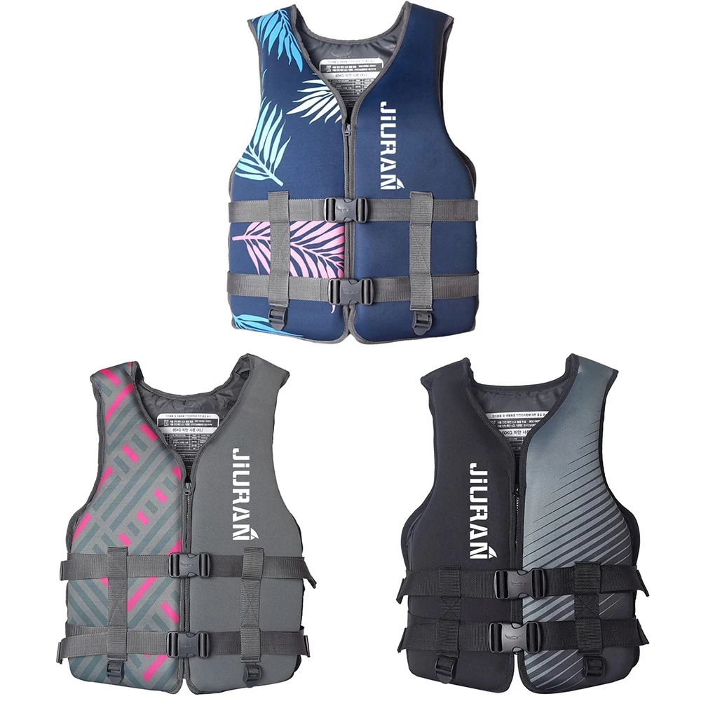 Neoprene Life Jacket Portable Buoyancy Vest Water Sports Rafting Surfing Fishing Kayak Boating Safety Rescue Life Jacket life jacket adult professional super buoyancy surf vest water sports kayak motorboat drifting vest rescue lifeguard life vest