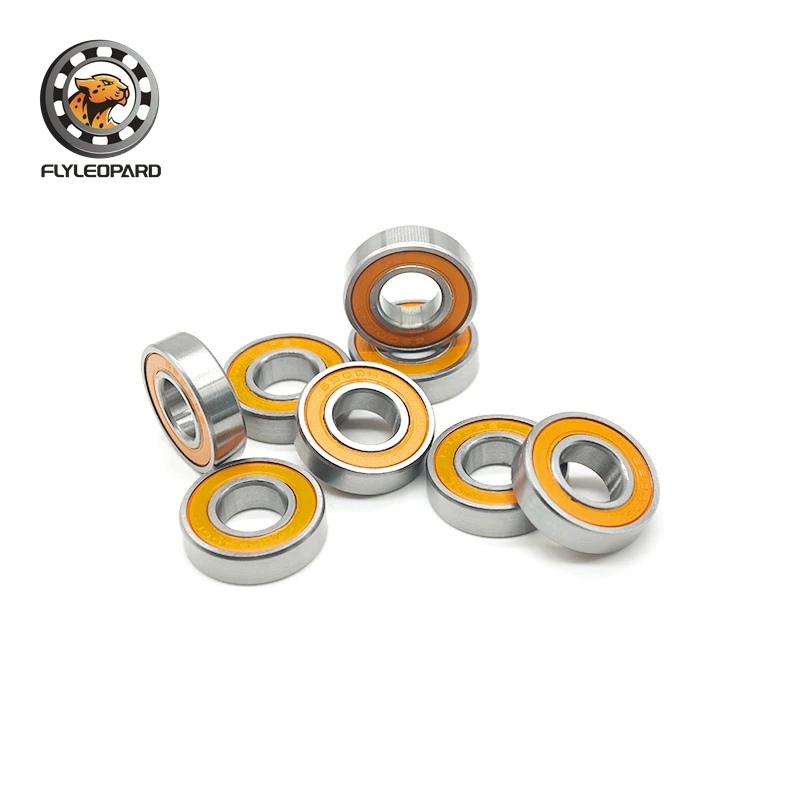 오렌지 고무 밀봉 미니어처 딥 그루브 볼 베어링 10개 6900 RS 6900-2RS 고품질 10x22x6 mm ABEC-7 625 695 2RS