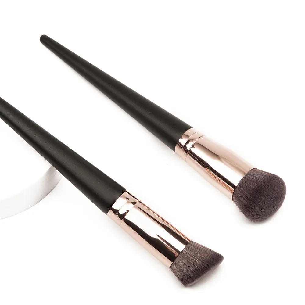 

AILANDI 2Pcs Synthetic Hair Rose Gold Makeup Brushes Set EyeShadow Kabuki Foundation Powder Make Up Kit Brochas Maquillaje