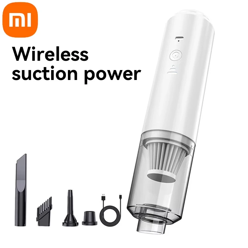 מנקה אבק נייד Xiaomi עם שאיבה חזקה, חשמלי, אלחוטי, חכם לניקוי הבית והרכב