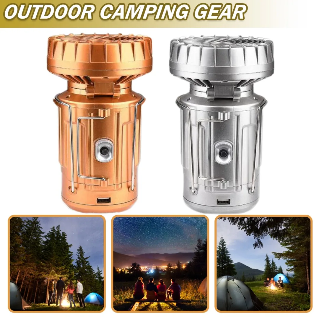 

1set Solar LED Outdoor Portable Lantern Telescopic Camping Torch Lamp Multi-function Travel Emergency Tent Lighting