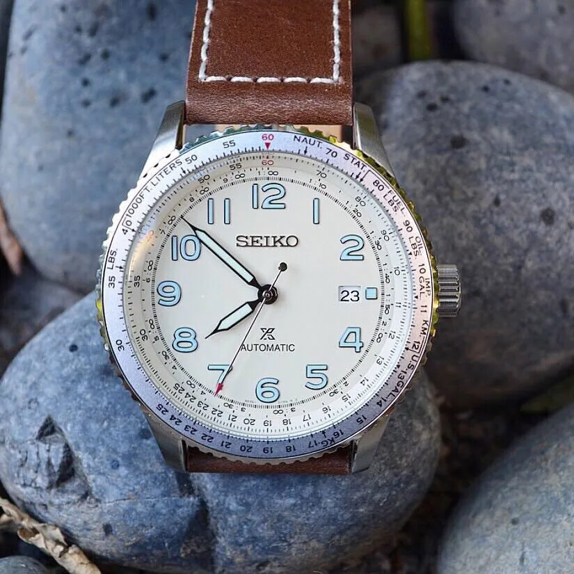 【送料無料・並行輸入】SEIKO SRPB59J1 Stainless Case Men Mechanical Watch Scrub Leath　ホワイト Seiko Prospex Automatic Black Dial Silver Stainless Steel, Case Silver-Black