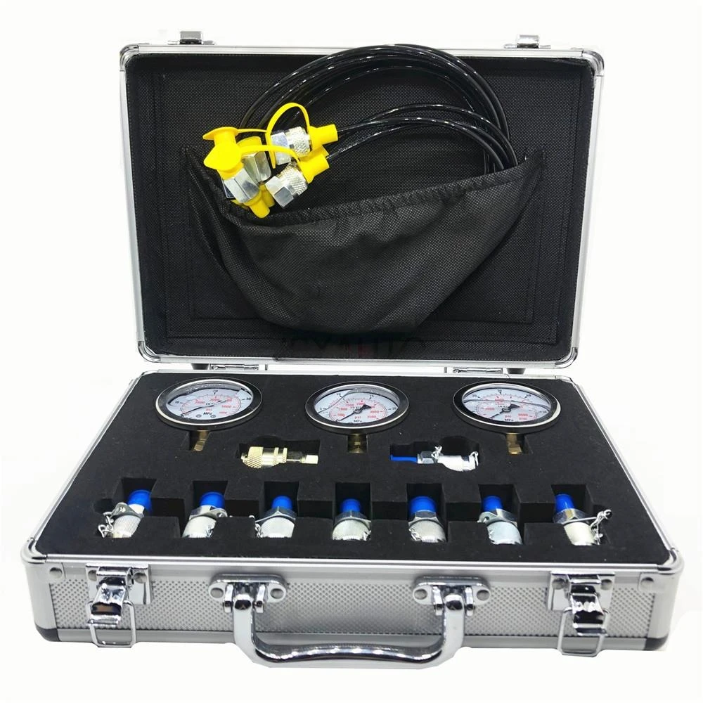 

Portable inspection and maintenance hydraulic excavator pressure gauge box oil pump test table hydraulic tee joint