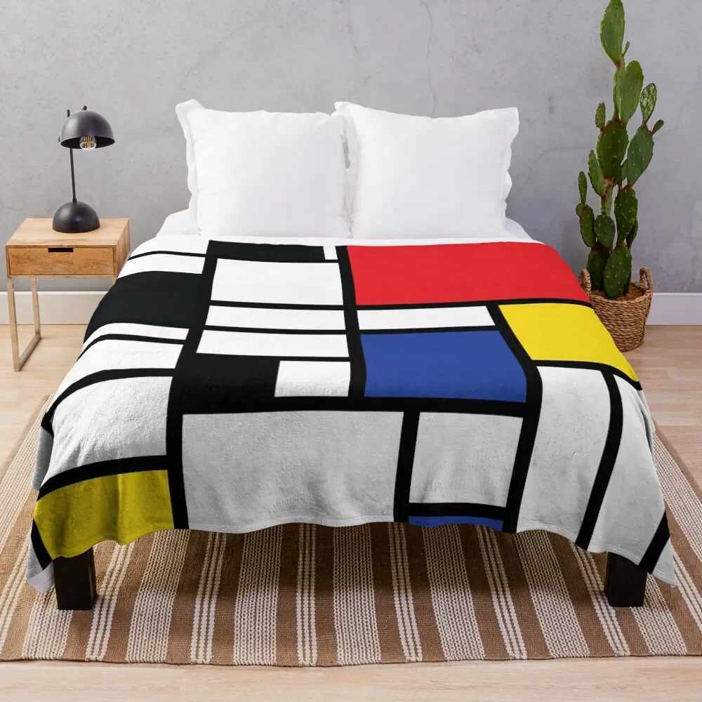 

De Stijl #1 Throw Blanket Summer Beddings Polar Blankets