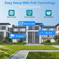 Caméra IP de sécurité PoE 4K Onvif, audio bidirectionnel, 48V PoE/DC 12V, vision nocturne couleur, 2 pièces, 8MP, surveillance vidéo en métal pour NVR 7