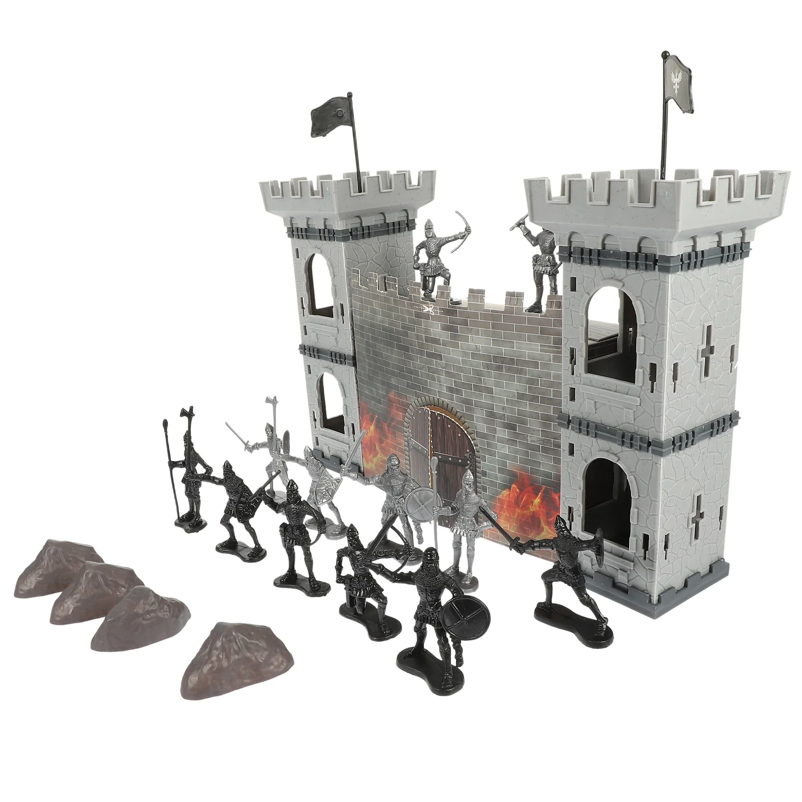 

1 Set of War Toy Set Soldier Toys for Kids Micro Landscape Adorns (Grey)