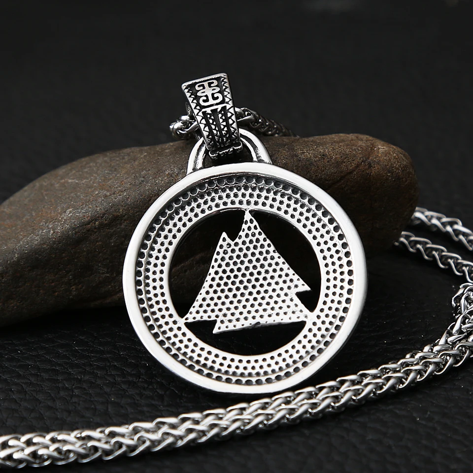 Collana Uomo Vichinga Con Ciondolo Lupo E Rune – Amuleto Di Protezione In Acciaio Inossidabile, Talismano Odino E Corvo