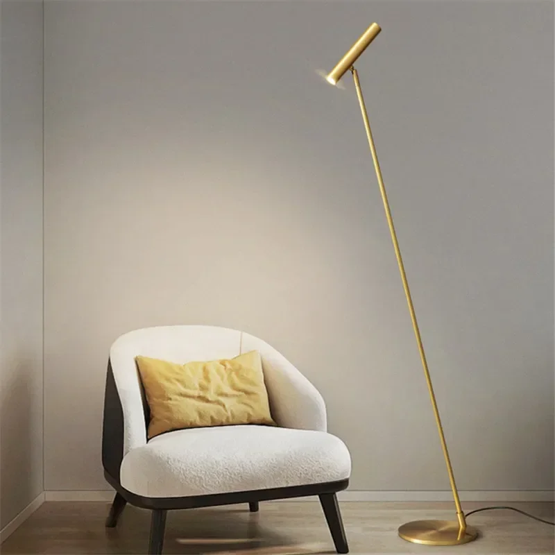 

Nordic minimalist floor lamp Led Adjustable spotlight Living Room Sofa Bedroom Bedside Light Study Home standing reading lamp
