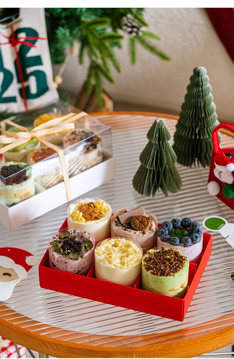 Clear Dessert Packaging Box with Handle – 4/6/9 Grid Transparent Mousse Cup Holder, Por... - SKU TCCB1545 - UGI Packaging