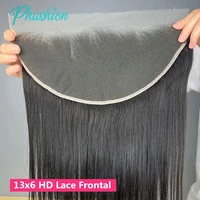 Phashion HD 13x6 13x4 dentelle frontale droite pré plumée 4x4 5x5 6x6 suisse fermeture complète seulement noir naturel 100% Remy cheveux humains 2
