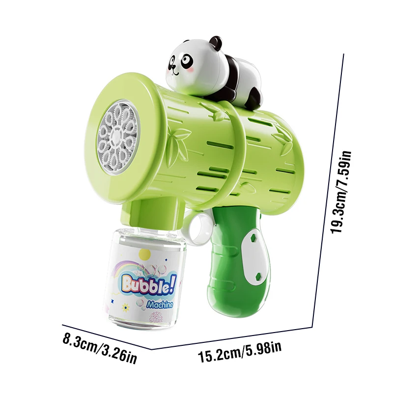 Panda Electric Bubble Gun Cute Cartoon Panda Soap Bubble Maker Blowing Toy Party Games Outdoor Toys for Kids Gift