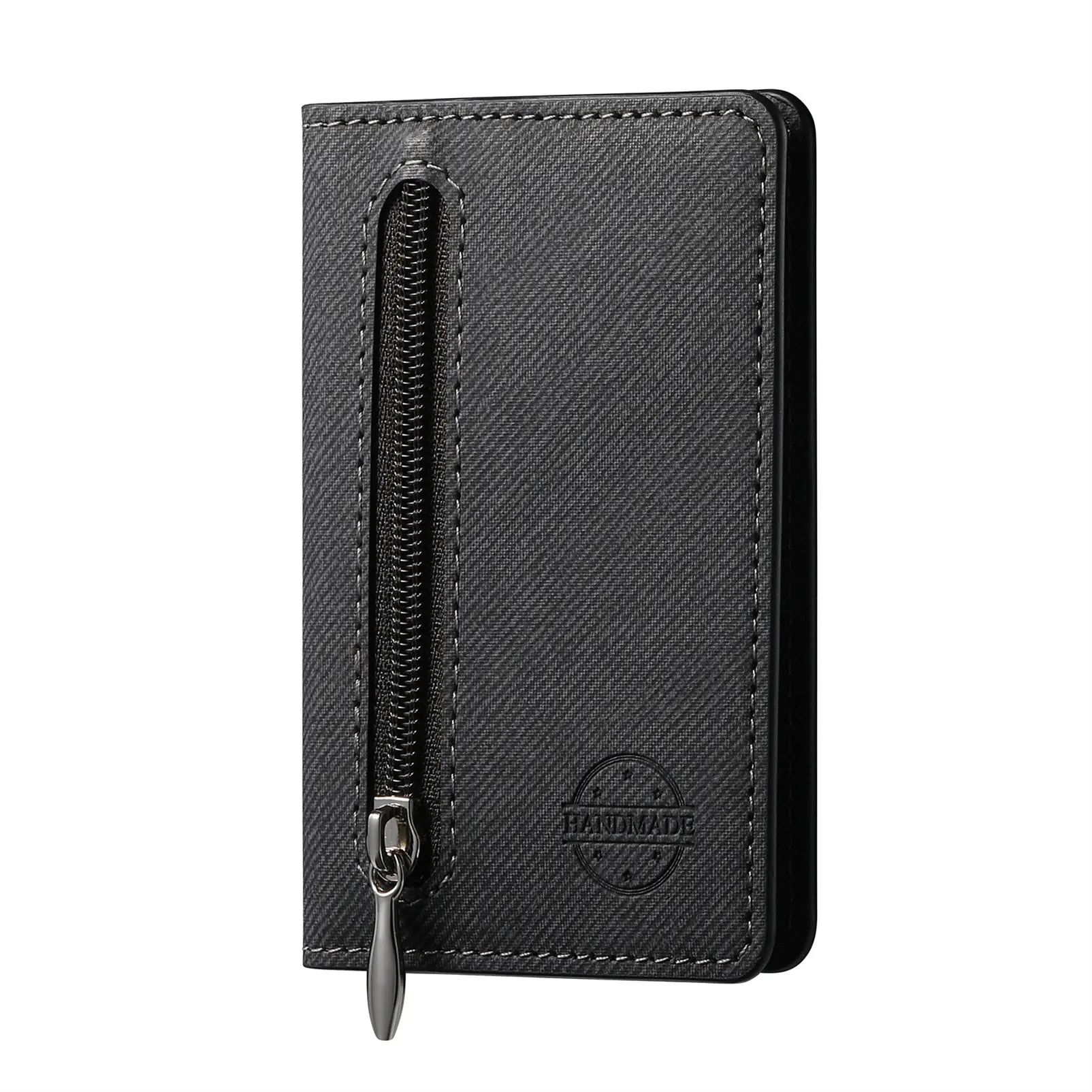Premium PU Leather Mobile Phone Case with Card Holder and Zipper Wallet Stand