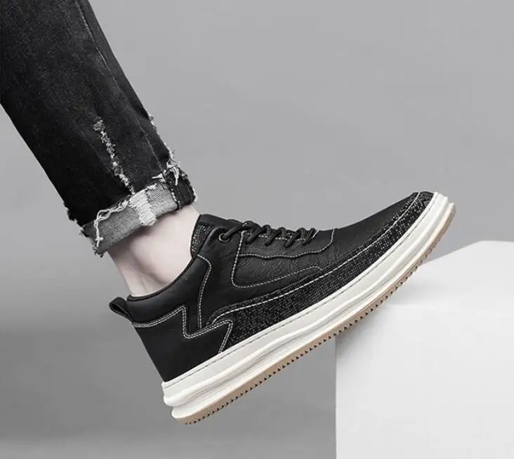 Herren Elevator Sneaker Aus Echtleder Für 8cm Mehr Körpergröße_voghion.com