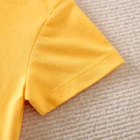 Baby Boy Girl Newborn Casual Solid Color Contrast Cute Lion Comfortable Cotton Short Sleeved Toddler Summer Jumpsuit 3