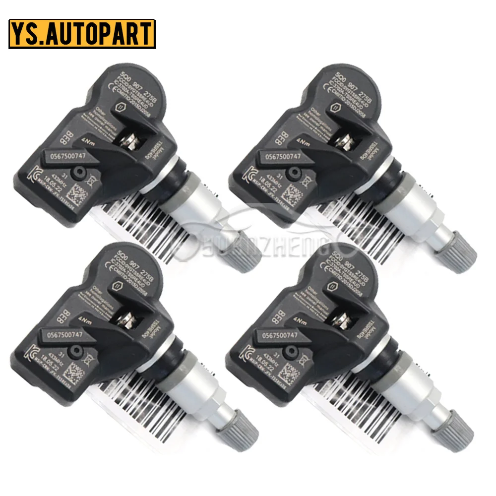 1/4X433Mhz Tpms Sistema Di Monitoraggio Della Pressione Dei Pneumatici Muslimper Audi Skoda Porsche Per Volkswagen Mclaren Bentley Tpms Sensor