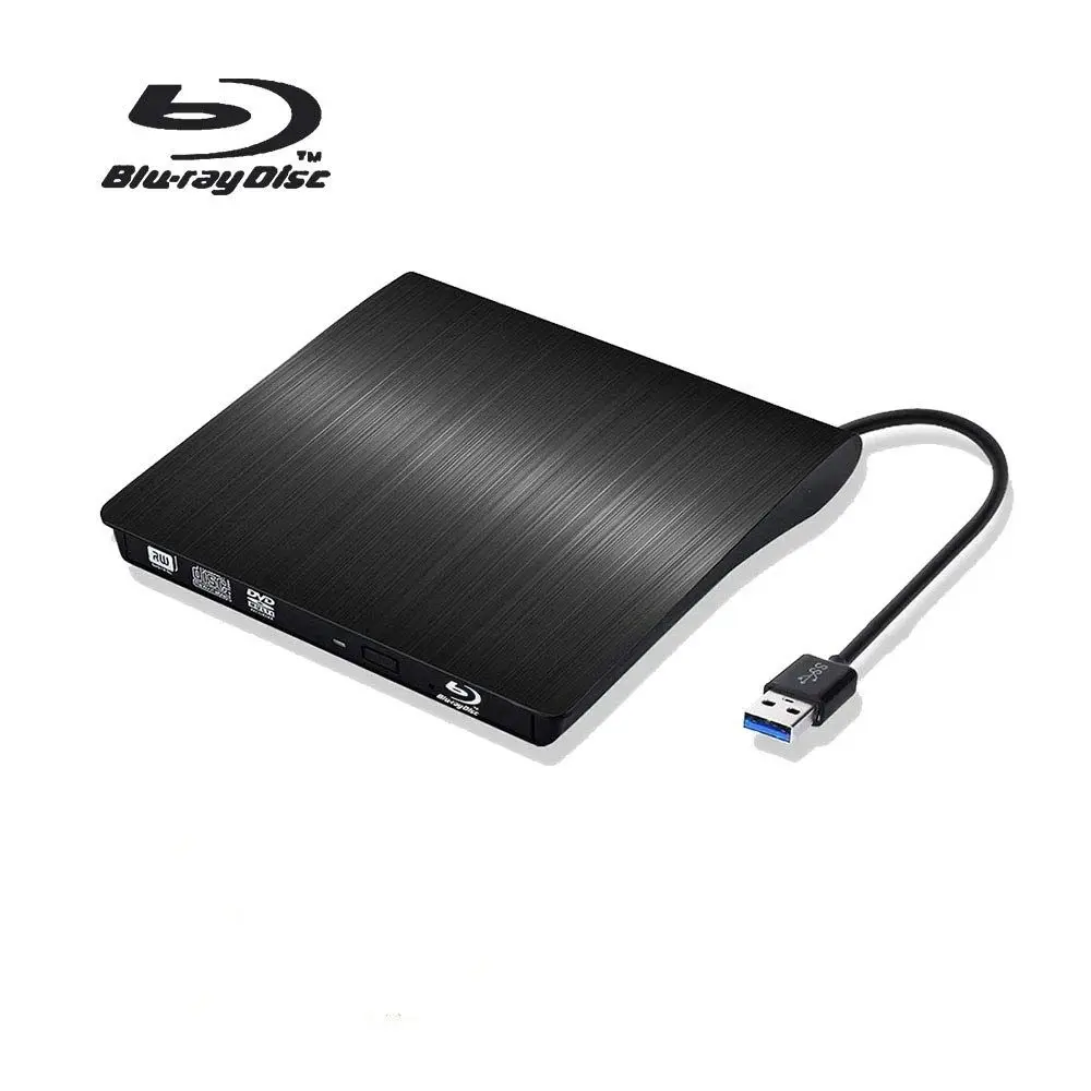 External Blu Ray Portable CD Drive USB 3.0 3D Blu-ray DVD Player DVD CD Burner/Writer/Reader BD-ROM for PC Computer Notebook dvd drive external optical drive dvd writer blu ray burner blu ray drive