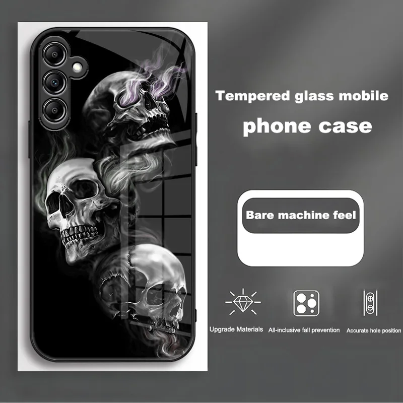 Luxury Tempered Glass Hard Back Bumper Case - Enhanced Protection & Sleek Design