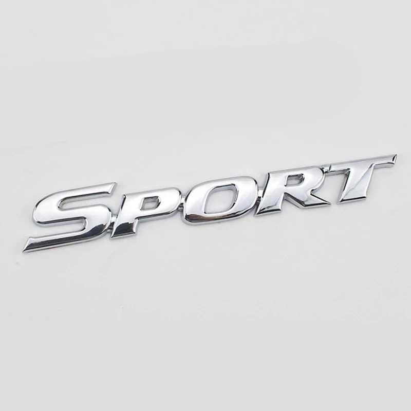 Chrome Logo Car Sticker Sport Emblem Badge Decorazione Della Porta Decalcomania Per Toyota Highlander Bmw Honda Vw Kia Opel Hyundai Car Styling
