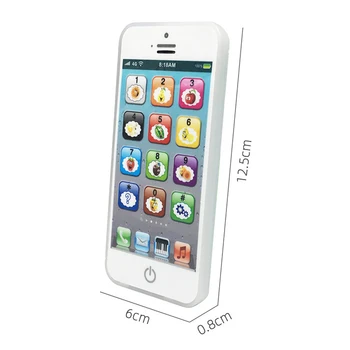 Baby English Learning Phone Machine Music Light Touch Screen Mobile Phone Toy Early Child Development Educational Toy 6