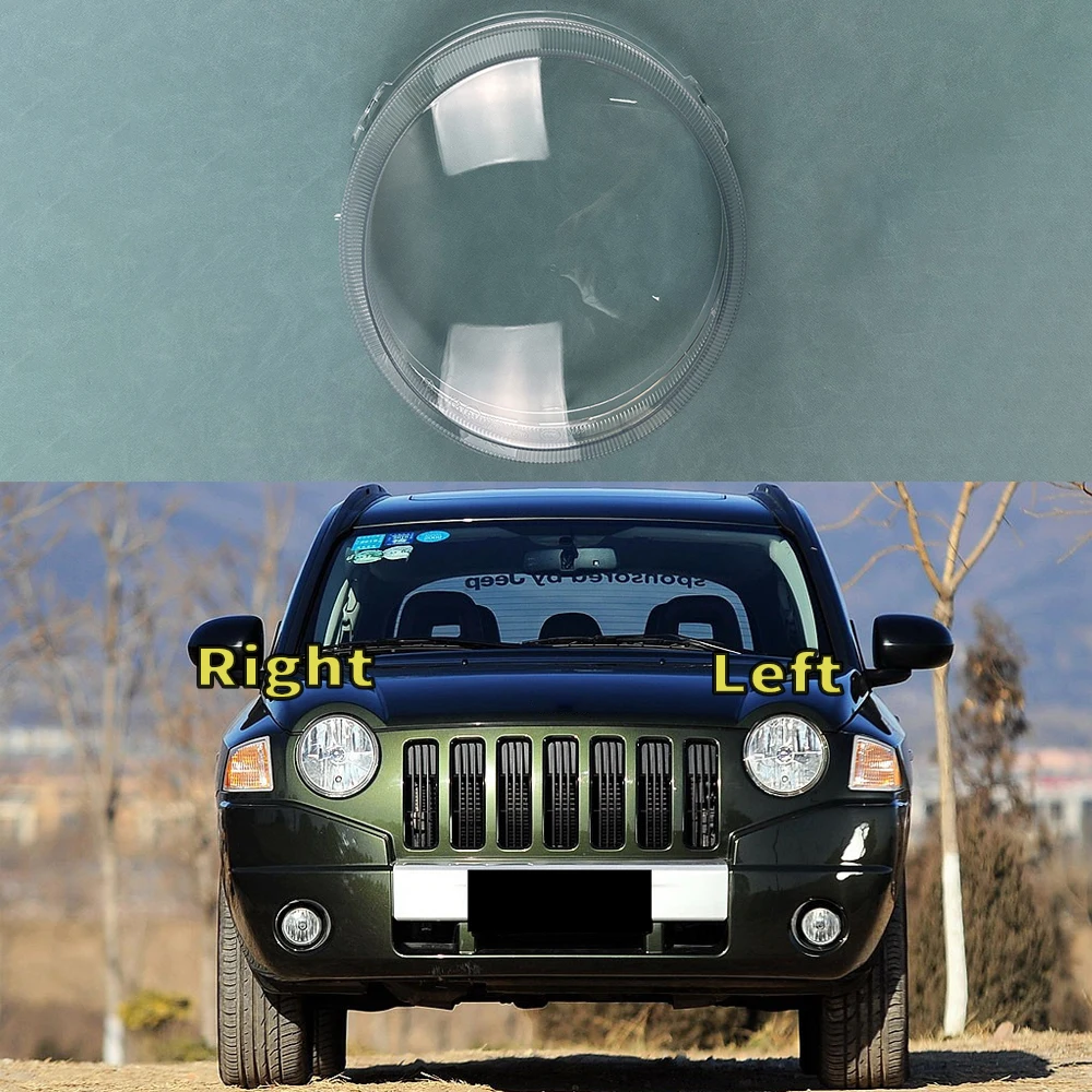 

For Jeep Compass 2007 2008 2009 2010 Car front Headlight glass headlamps transparent lampshade lamp shell Headlight Cover lens