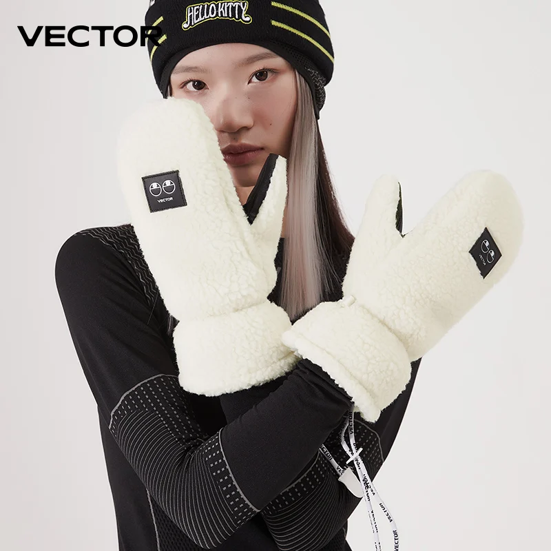 VECTOR Men's Women's Winter Ski Snowboard Waterproof and Warm Thick Snow Polar Fleece Gloves Snow Sports Gloves