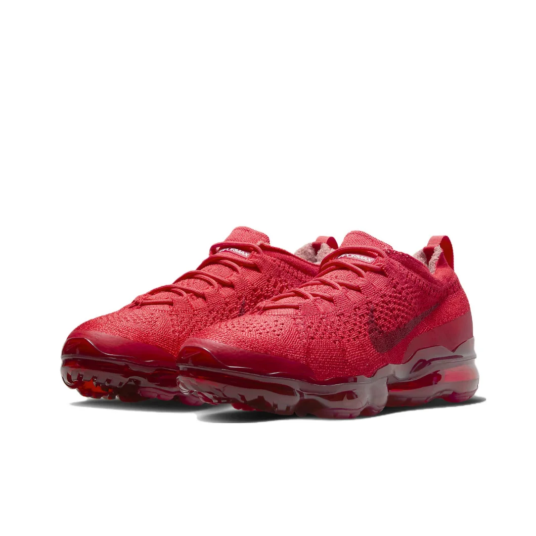 Nike Original VaporMax Air Flyknit Comfortable Breathable Low Top Training Running Shoes Men's and Women's Premium Red