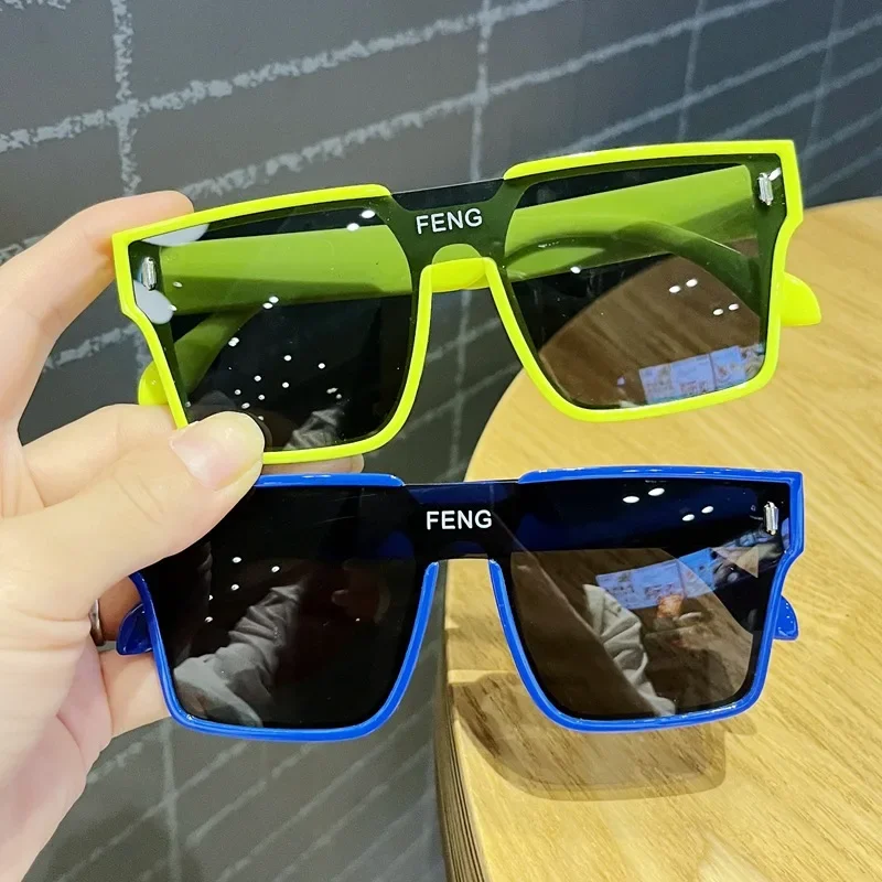 Kids Sunglasses Fashion Kids Sunglasses Children Square Anti-uv Baby Sun-shading Eyeglasses Girl Boy UV400 Eyewear