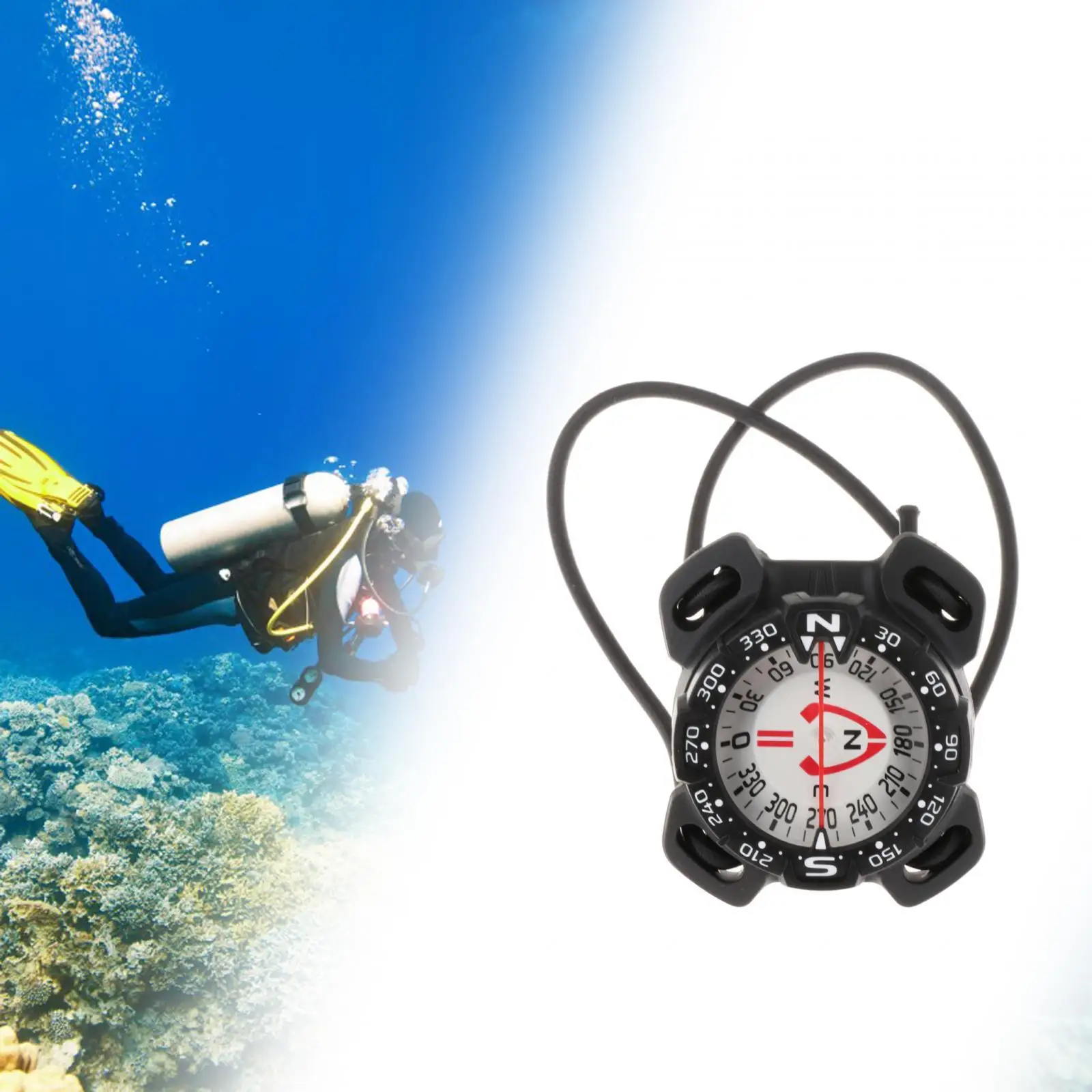 70M Underwater Compass Scuba Diving Compass for Sailing Freediving Camping