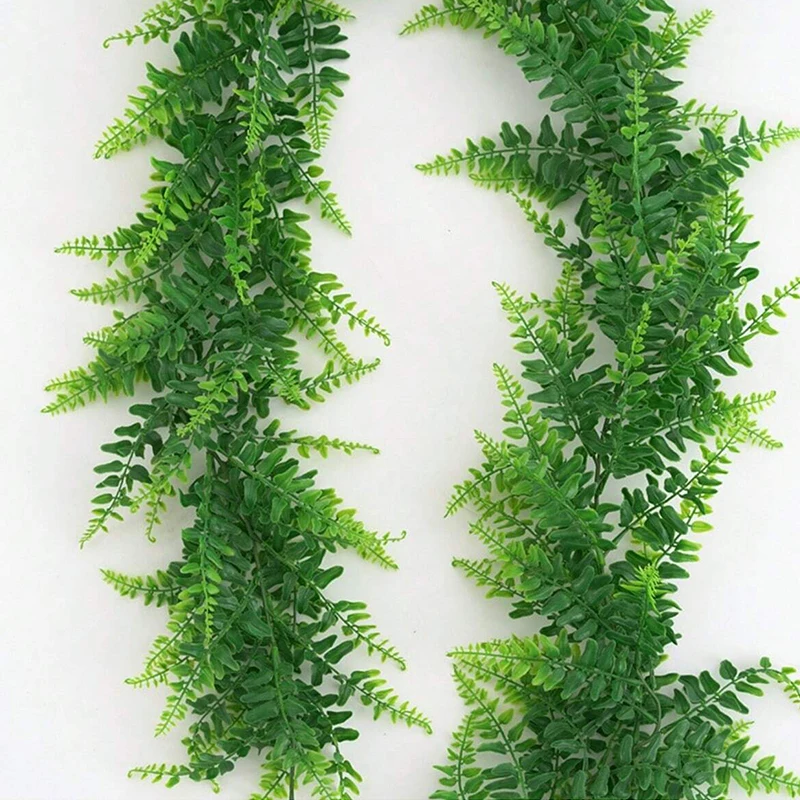 Retoo 12 Rami Di Edera Artificiale Verde: 25+ Metri Totali, Foglie In Poliestere Per Decorazioni Da Parete E Giardino