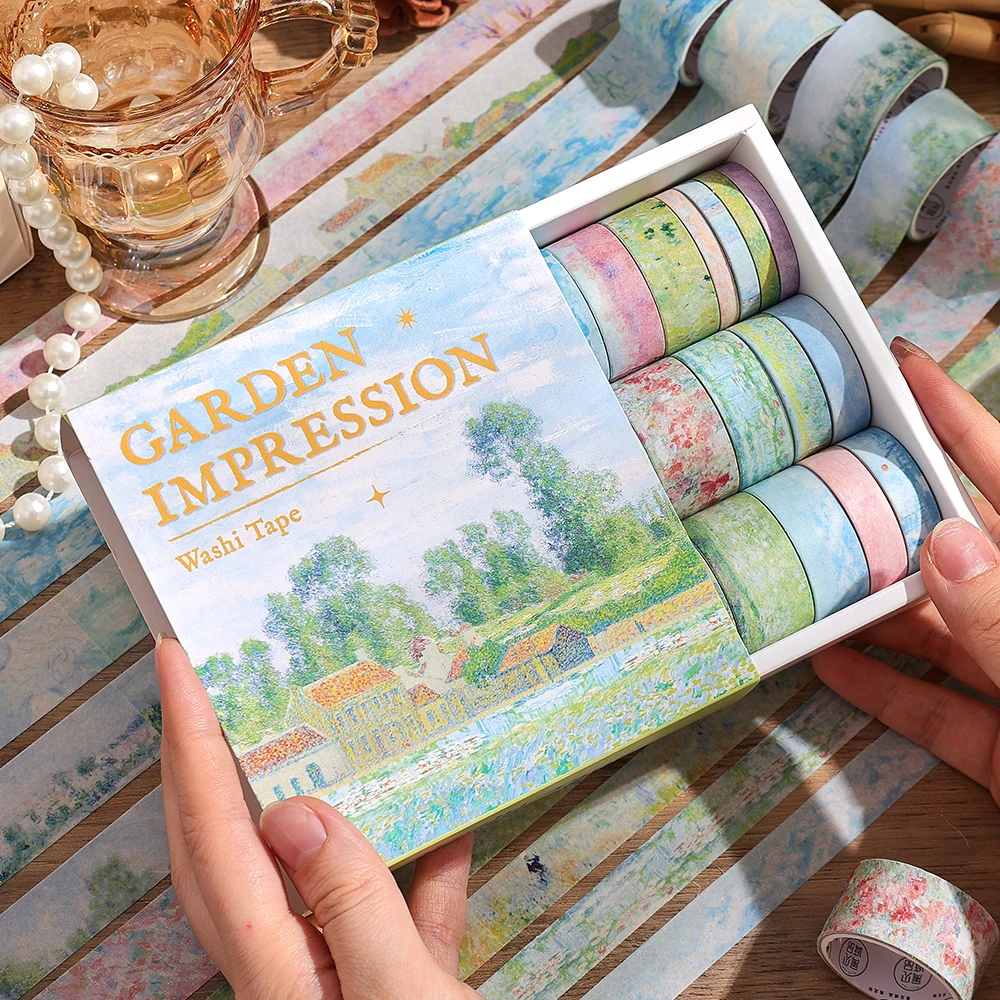 Vintage Garden Washi Tape Set - 20 Rolls of Decorative Masking Tapes