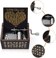 Wooden Hand Cranked Falling In Love Music Box Lover Valentine Day Gifts Birthday Present Wooden Music Box 2