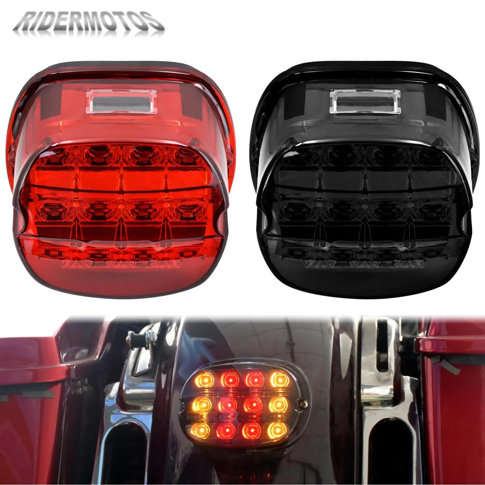 

Motorcycle Turn Signal Lights LED For Harley Dyna Sportster XL Touring Road King Softail FXSTS Fat Boy Rear Stop Running Lamp