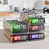 Refrigerator Beer Soda Can Storage Box Rolling Can Organizer Shelves Kitchen Fridge Drink Bottle Holder Organizer Rack Container 5