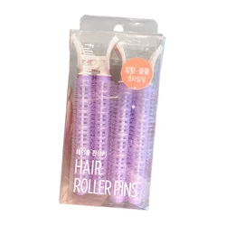 Natural Fluffy Hair Styling Clip Set - Curling Hairpins & Rollers (Purple)