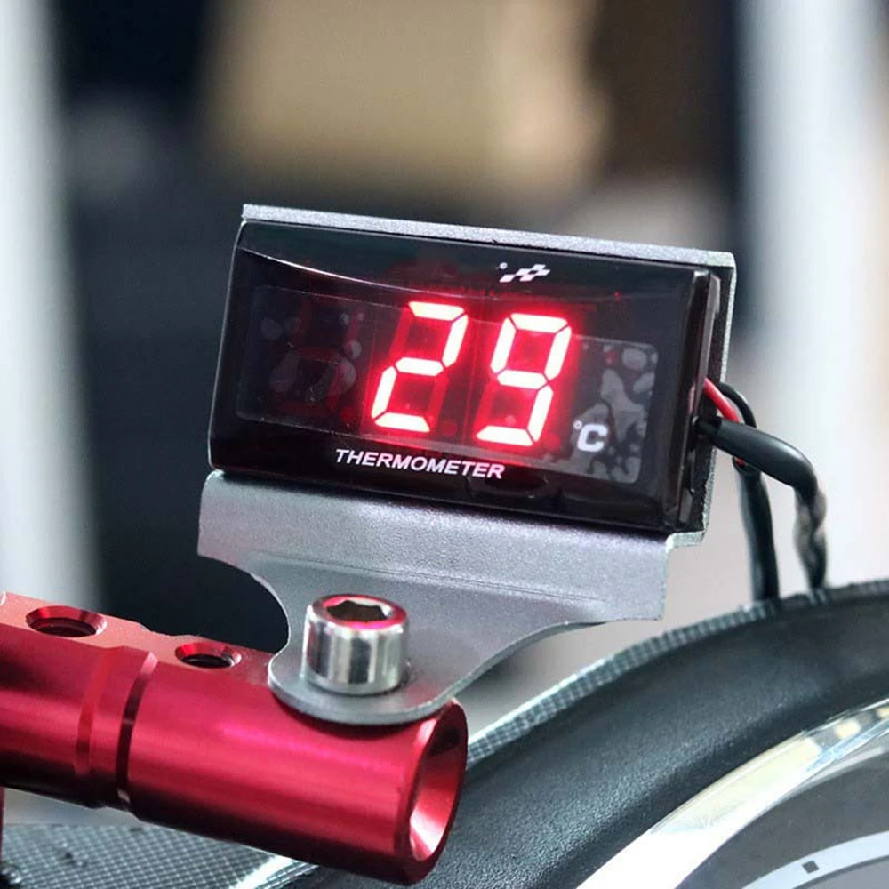 Motorcycle Water Tank Temperature Monitor with Warning Indicator and Sensors