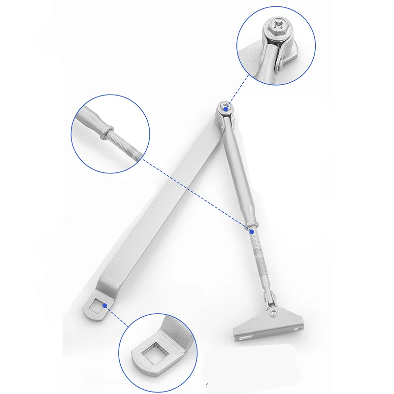 Hydraulic er Automatic Door Closer 25KG to 45KG Adjustable Speed Door Closing Equipment Mute Soft Closing Hardware