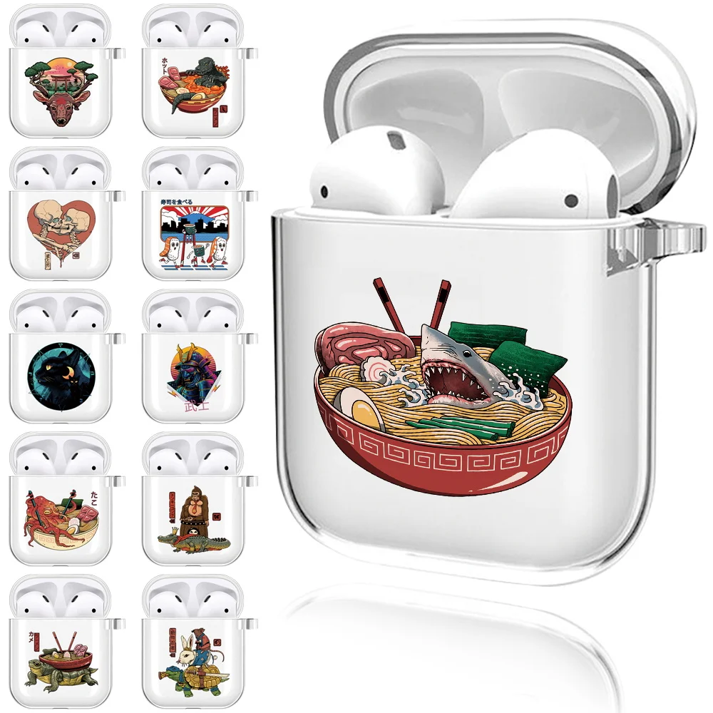 

For Apple Earphone Silicone Case AirPods 1st /2nd Generation Anti-drop Japan Print Wireless Bluetooth Headphone Protective Cover