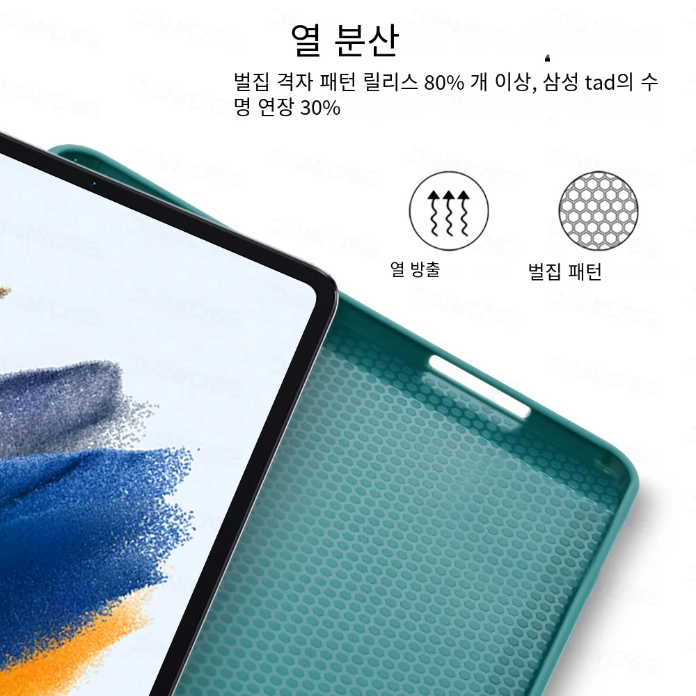 Premium TPU Leather Stand Tablet Cover with Auto Wake Up Function
