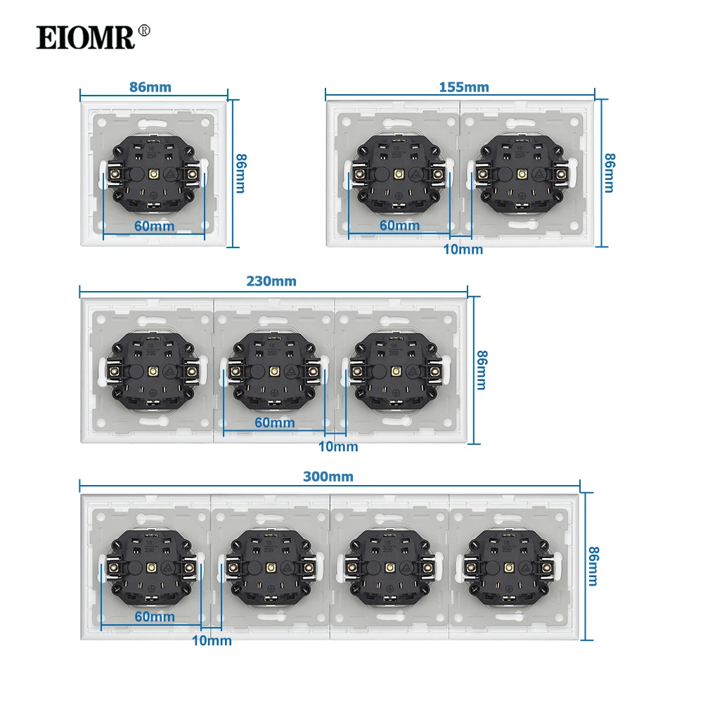 eiomr tomada de parede francesa serie ga1 combinacao 03