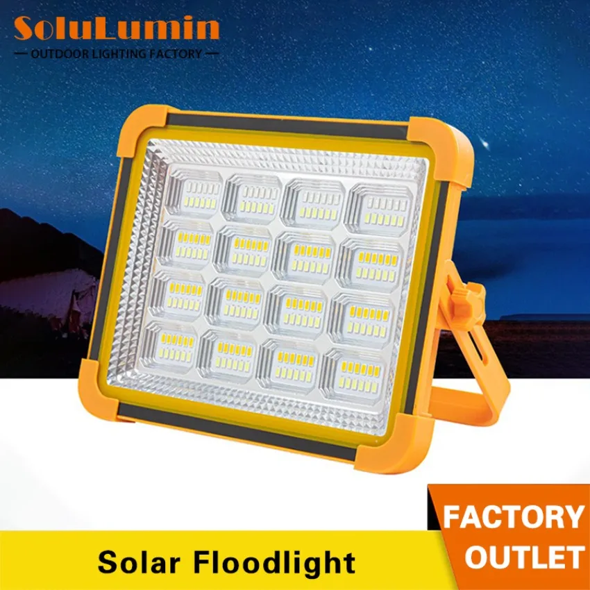LED Flood Light Portable Camping Light 200-800W Outdoor Solar LED Floodlight For Camping Fishing